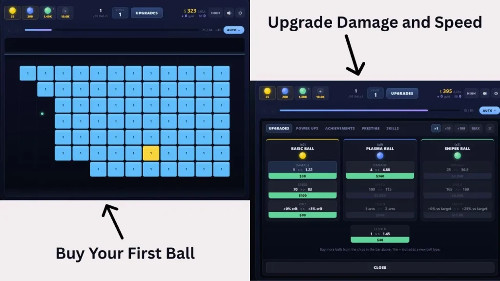step to How to Play Idle Breakout